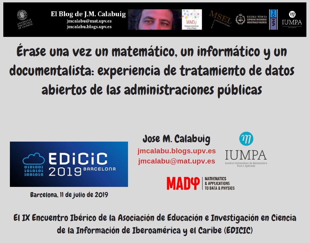 Presentación ppt de la conferencia de José Manuel Calabuig (11 de julio de 2019)