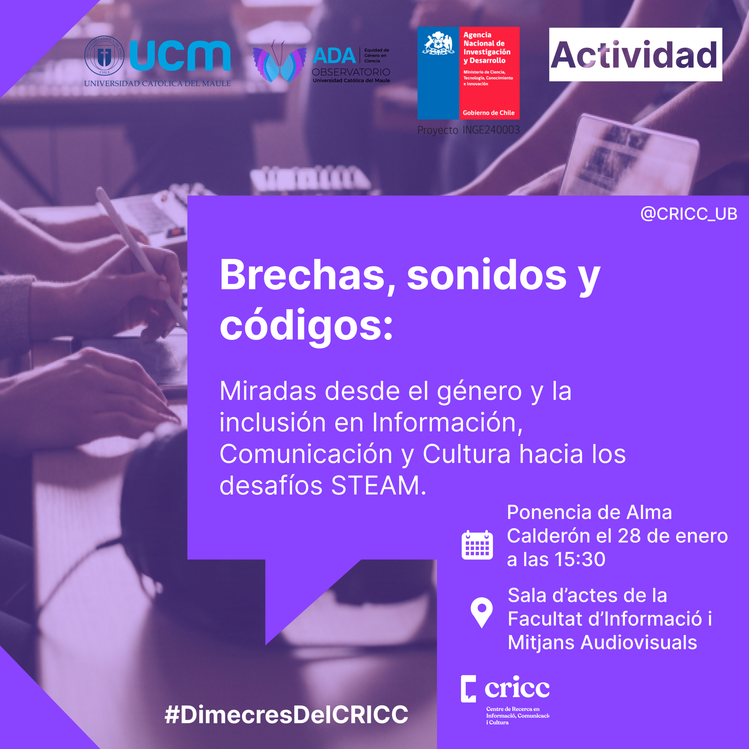 Cartell els dimecres del CRICC